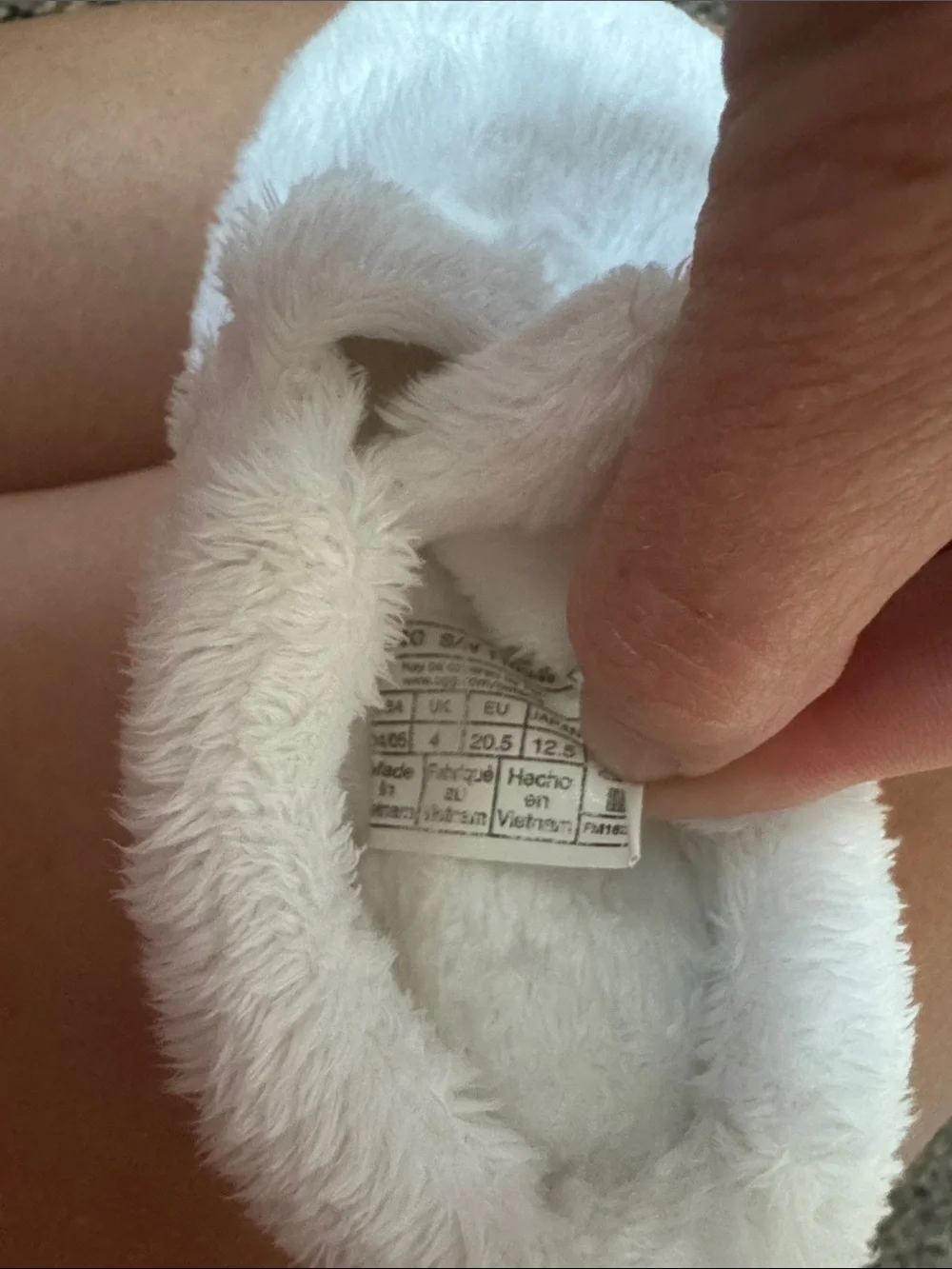 UGG Plush Baby Booties in Cream White